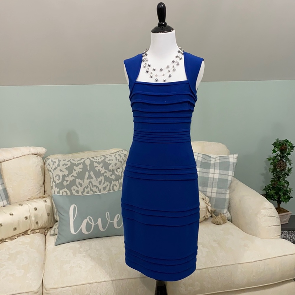 Adrianna Papell Petite Shutter Pleat Sheath Dress